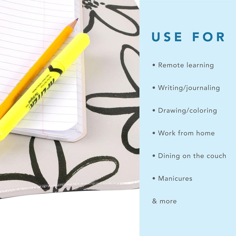 LapGear MyStyle Portable Lap Desk with Cushion - Brushed Flower - Fits up to 15.6 Inch Laptops - Style No. 45308 - Image 4